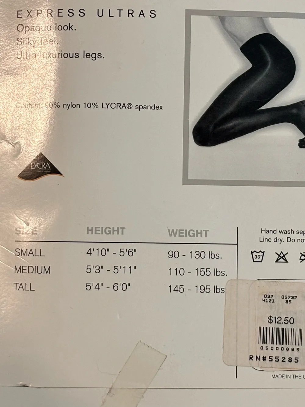 Express Ultras Opaque Black Tights